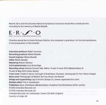 CD Estonian National Symphony Orchestra: Symfonietta Rustica, Baladická Suita, Metamorfózy