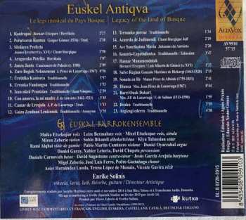 CD Euskal Barrokensemble: Euskel Antiqva (Le Legs Musical Du Pays Basque)