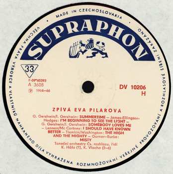 LP Eva Pilarová: Zpívá Eva Pilarová