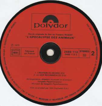 LP Evangelos Papathanassiou: L'apocalypse Des Animaux