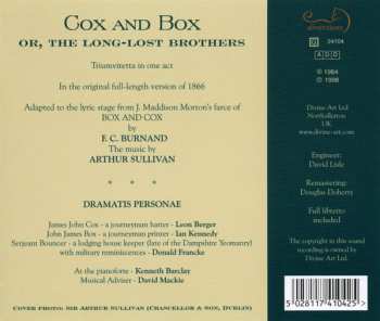 CD Sir Arthur Sullivan: Cox And Box Or The Long-lost Brothers (Original 1866 Version)