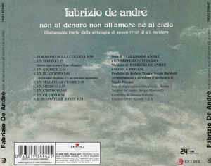 CD Fabrizio De André: Non Al Denaro Non All'Amore Nè Al Cielo