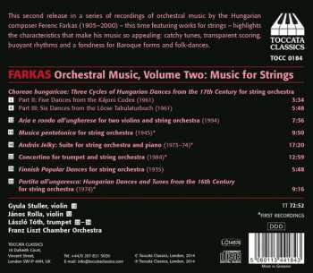 CD Liszt Ferenc Chamber Orchestra: Orchestral Music Volume Two: Music For String Orchestra