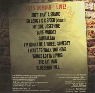 CD Fats Domino: Greatest Hits Live