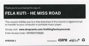 LP Fela Kuti: He Miss Road