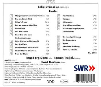 CD Felix Draeseke: Lieder