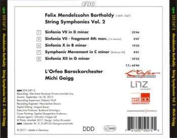 CD Felix Mendelssohn-Bartholdy: String Symphonies Vol. 2