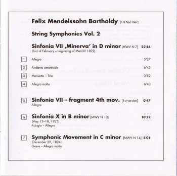CD Felix Mendelssohn-Bartholdy: String Symphonies Vol. 2