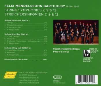 CD Felix Mendelssohn-Bartholdy: Symphonies 7 | 9 | 12