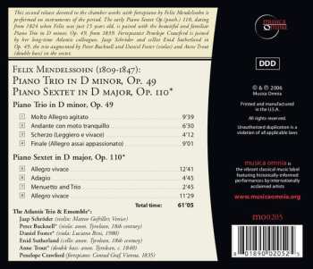 CD Felix Mendelssohn-Bartholdy: Piano Trio / Piano Sextet