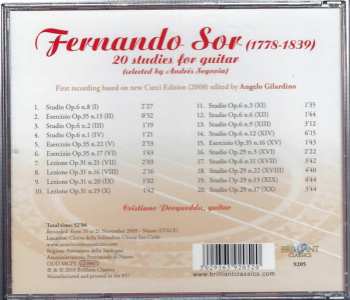 CD Fernando Sor: 20 Studies For Guitar