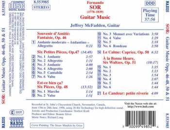 CD Fernando Sor: Guitar Music Opp. 46-48, 50 & 51