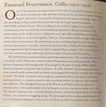 CD Emanuel Feuermann: Lost . The Japanese Recordings 1934 & 1936