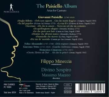 CD Filippo Mineccia: The Paisiello Album: Arias For Castrato