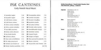 CD Timo Nuoranne: Piæ Cantiones: Early Finnish Vocal Music