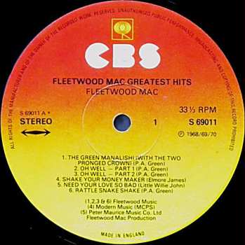 LP Fleetwood Mac: Fleetwood Mac Greatest Hits