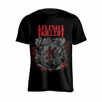 Merch Fleshkiller: T-Shirt Red Logo Fleshkiller