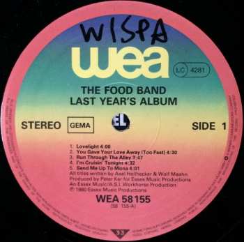 LP Food Band: Last Year's Album