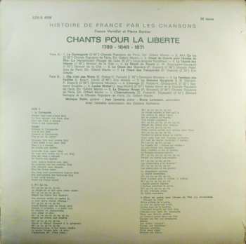 LP France Vernillat: Chants Pour la Liberté (1789 • 1848 • 1871)