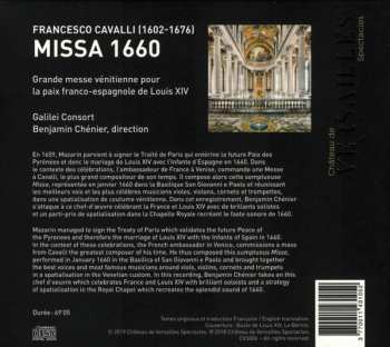 CD Francesco Cavalli: Missa 1660 (Grande Messe Vénetienne Pour La Paix Franco-Espagnole De Louis XIV)
