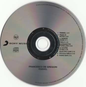 CD Francesco De Gregori: Rimmel