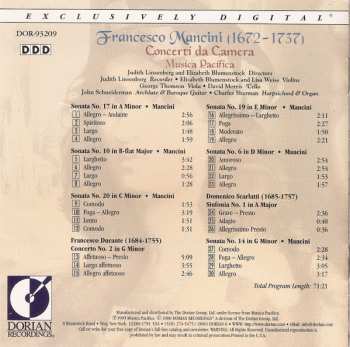 CD Francesco Mancini: Concerti Da Camera