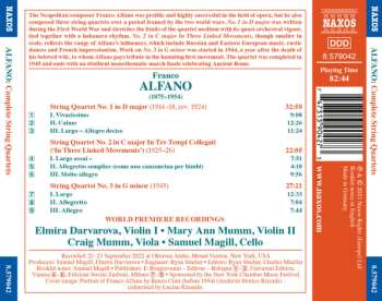 CD Franco Alfano: Complete String Quartets