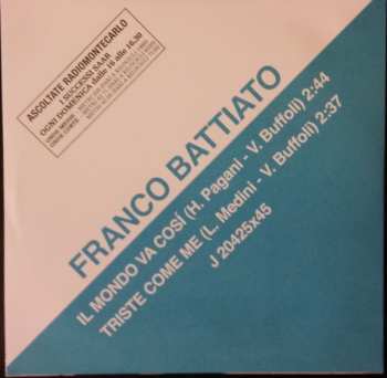 2SP Franco Battiato: The Jolly Story 1967 LTD