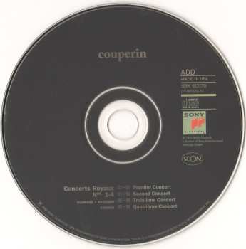 CD François Couperin: Concerts Royaux Nos. 1-4
