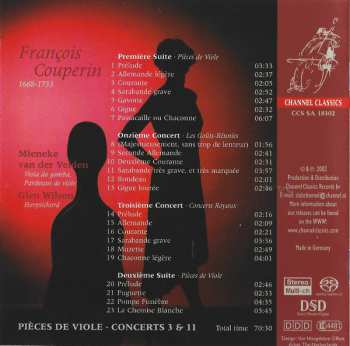 SACD François Couperin: Pièces De Viole / Concerts 3 & 11 