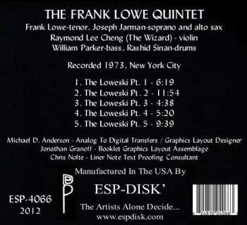 CD Frank Lowe: The Loweski