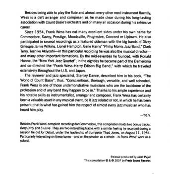 CD Frank Wess: Wess Point: The Commodore Recordings