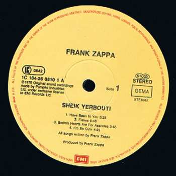 2LP Frank Zappa: Sheik Yerbouti