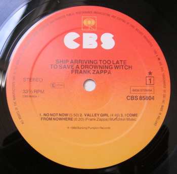 LP Frank Zappa: Ship Arriving Too Late To Save A Drowning Witch