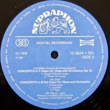 LP Prague Chamber Orchestra: Oboe Concertos