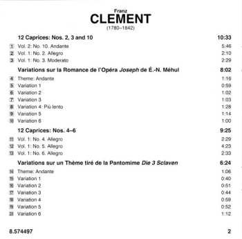 CD Franz Clement: Solo Violin Works