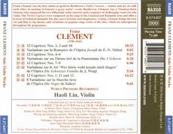 CD Franz Clement: Solo Violin Works