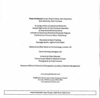 CD Franz Ferdinand: Right Thoughts, Right Words, Right Action