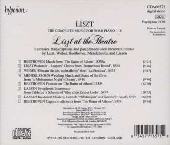 CD Franz Liszt: Liszt At The Theatre