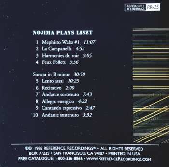 CD Franz Liszt: Nojima Plays Liszt