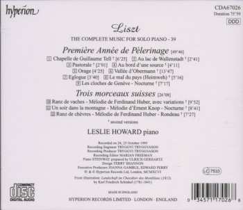 CD Franz Liszt: Première Année de Pèlerinage – Suise;  Trois Morceaux Suisses