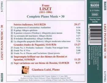 CD Franz Liszt: Soirées Italiennes, Three Paganini Etudes, Rossini And Spontini Impromptu, Rossini Variations
