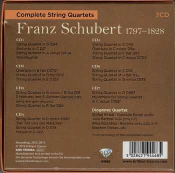 7CD/Box Set Franz Schubert: Complete String Quartets