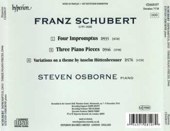 CD Franz Schubert: Impromptus D935 · Piano Pieces D946 · Hüttenbrenner Variations D576