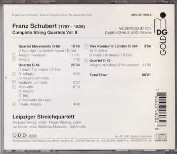 CD Franz Schubert: Complete String Quartets (String Quartet B Flat Major D 68 / String Quartet C Major D 46)