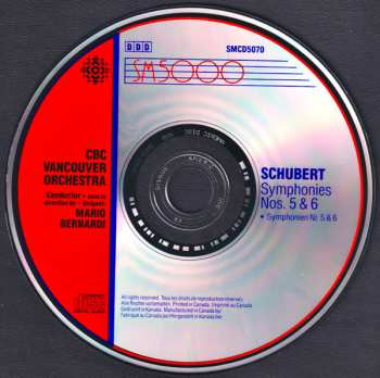 CD Franz Schubert: Symphonies Nos. 5 & 6