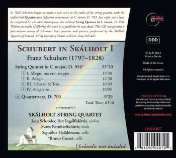 CD Franz Schubert: Quartet In C Major, D.956 / Quartettsatz In C Minor, D.703