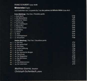 CD Franz Schubert: Winterreise D.911
