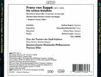 CD Franz von Suppé: Die Schöne Galathée - Original Version 1865