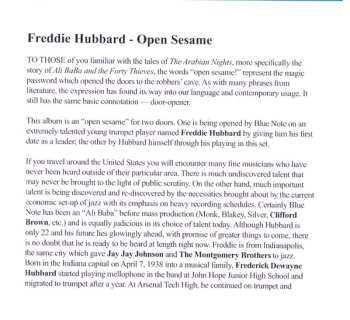 CD Freddie Hubbard: Open Sesame